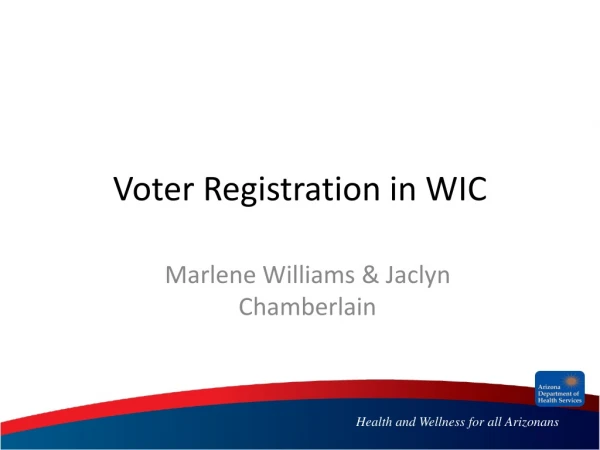 Voter Registration in WIC
