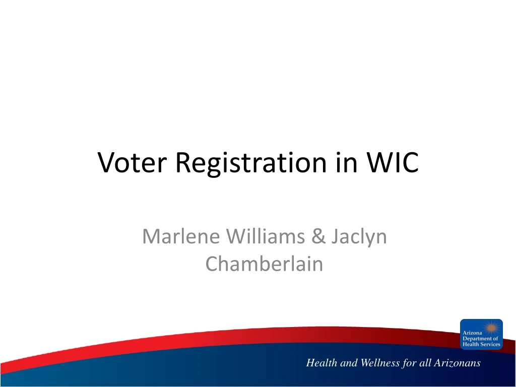 voter registration in wic