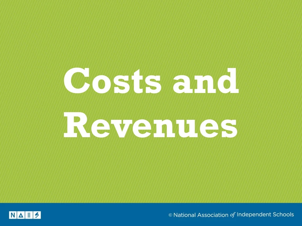 costs and revenues