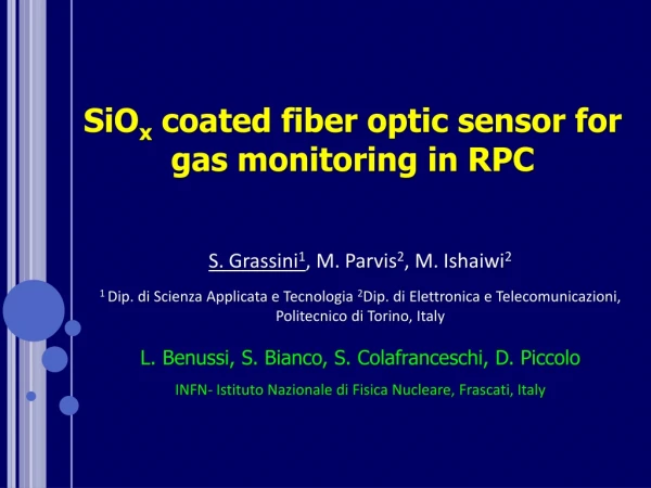 SiO x coated fiber optic sensor for gas monitoring in RPC