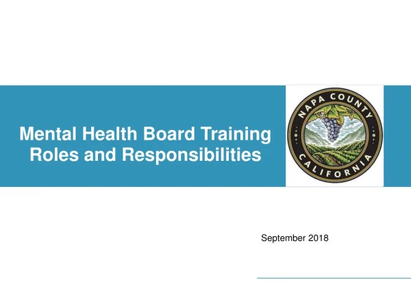 Mental Health Board Training Roles and Responsibilities