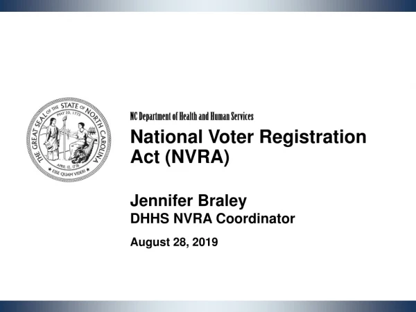 NC Department of Health and Human Services National Voter Registration Act (NVRA)