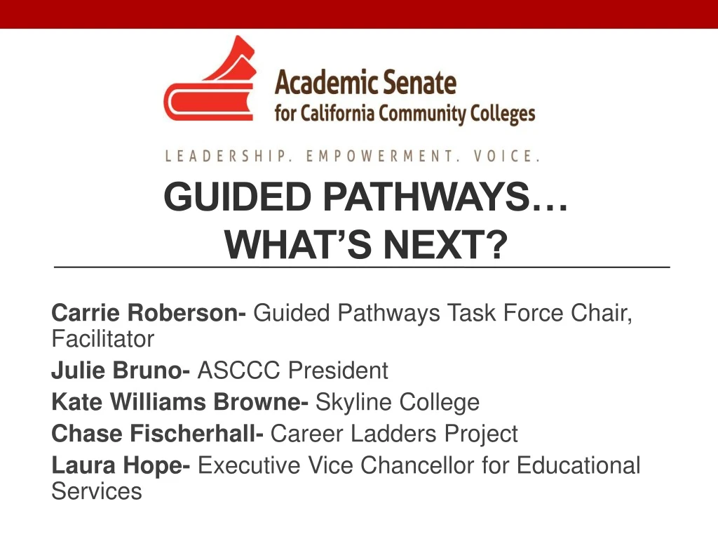 guided pathways what s next