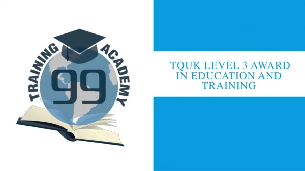 TQUK Level 3 Award in Education and Training