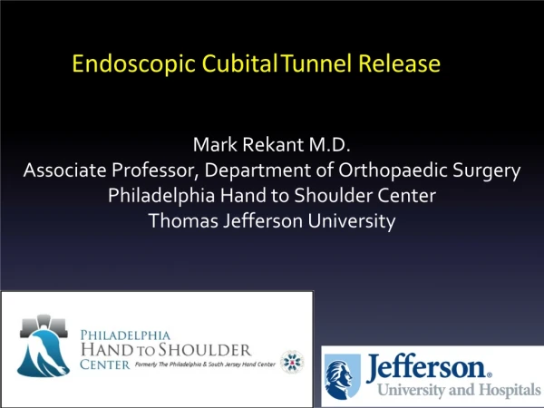 Mark Rekant M.D. Associate Professor, Department of Orthopaedic Surgery
