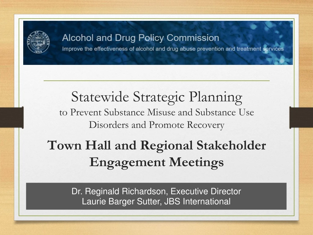 statewide strategic planning to prevent substance