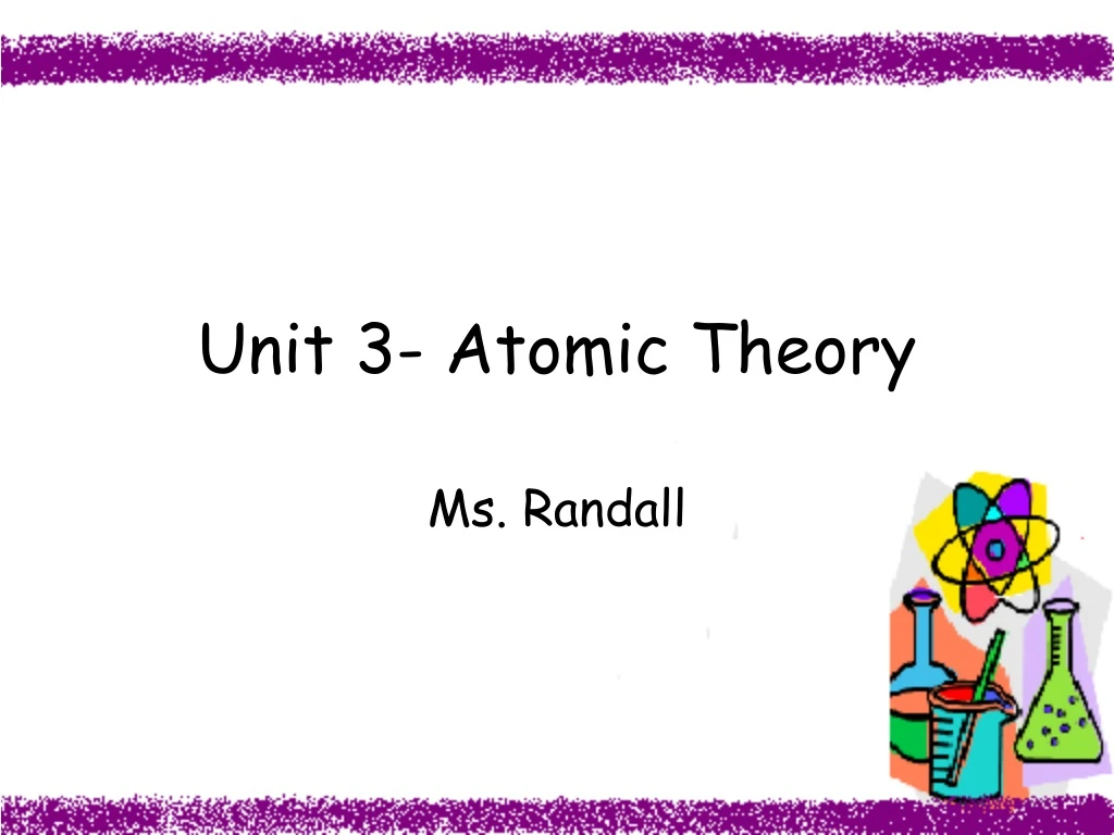 unit 3 atomic theory