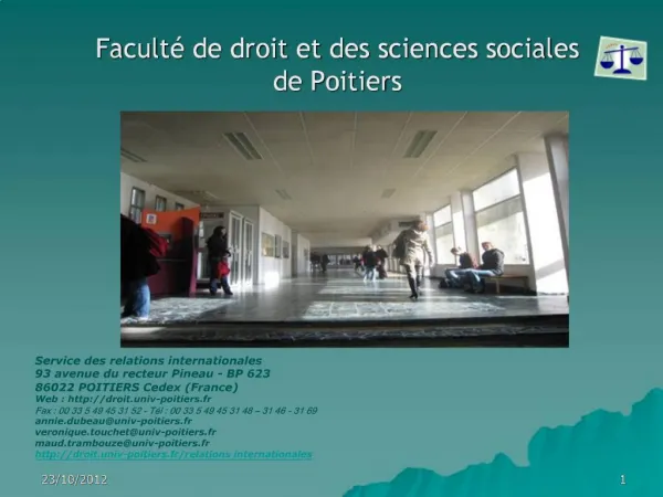 Facult de droit et des sciences sociales de Poitiers