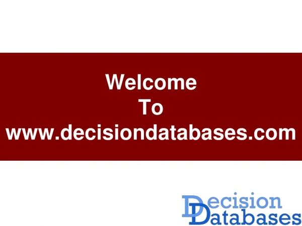 Welcome To decisiondatabases