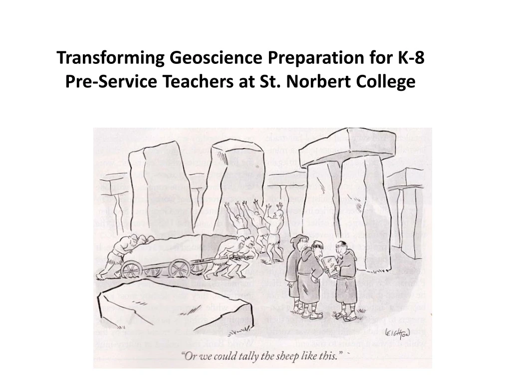 transforming geoscience preparation