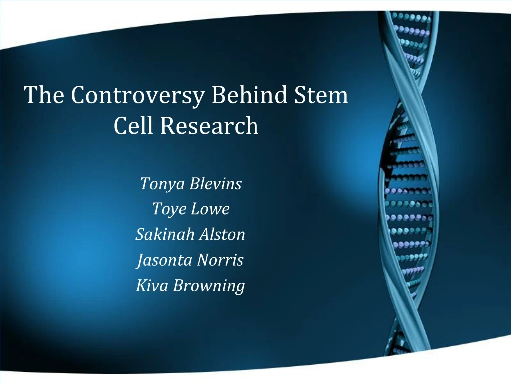 the controversy behind stem cell research