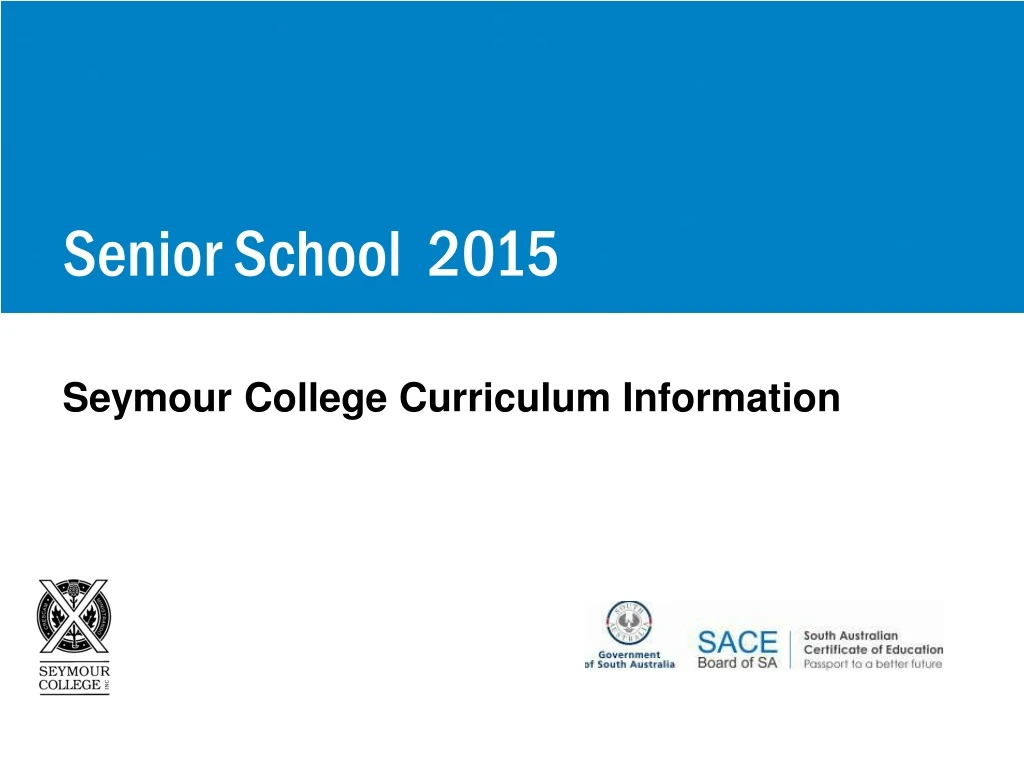 seymour college curriculum information