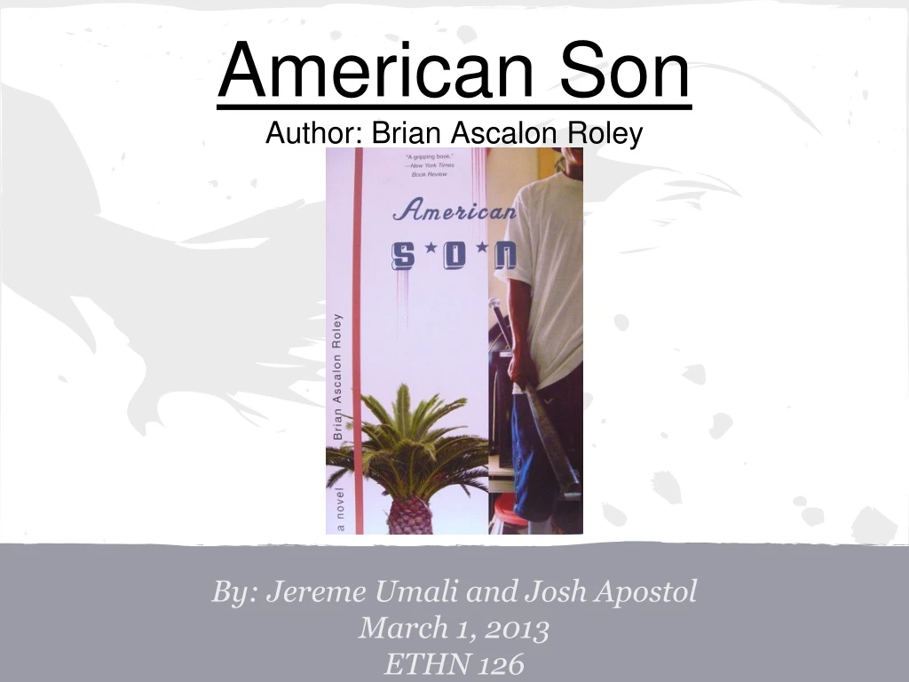 american son author brian ascalon roley