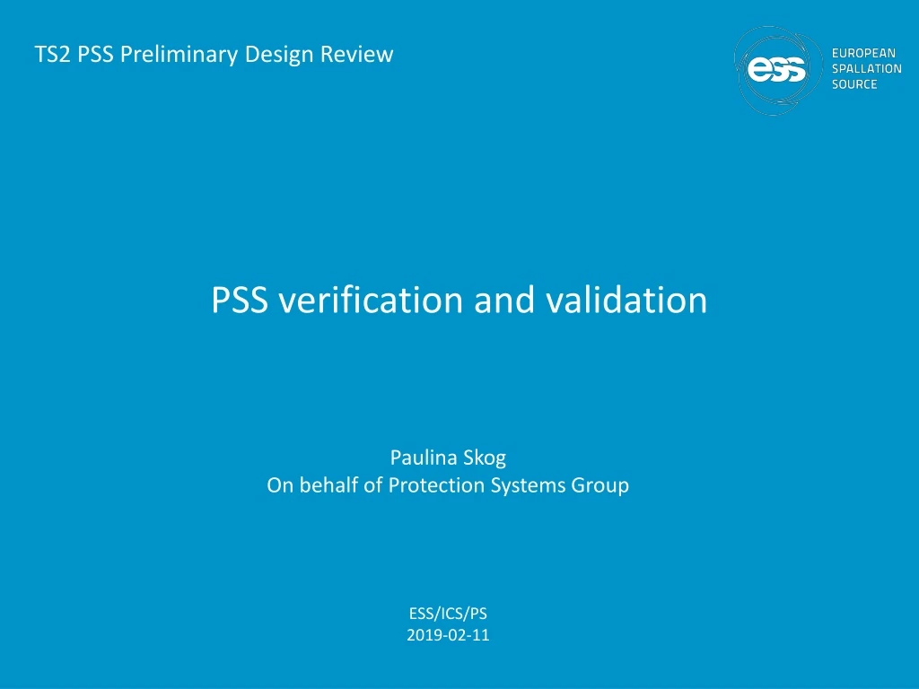 pss verification and validation