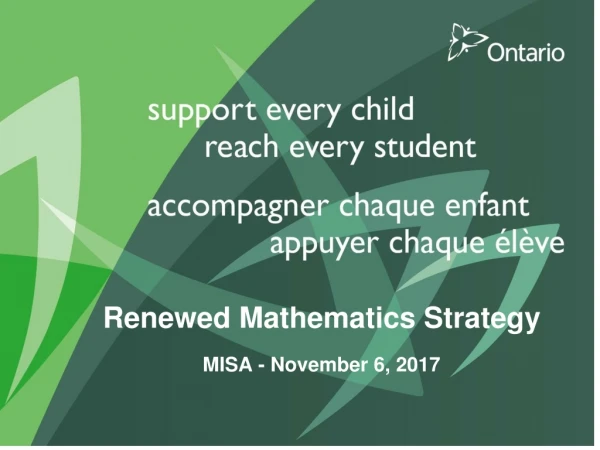 Renewed Mathematics Strategy