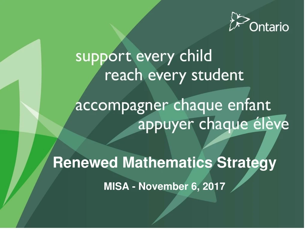 renewed mathematics strategy