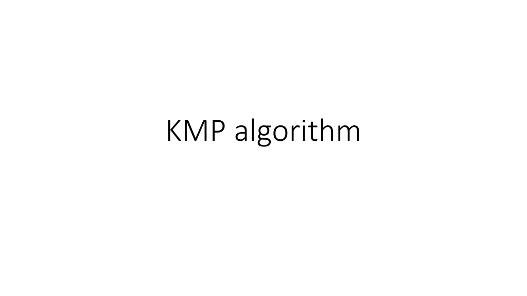 kmp algorithm