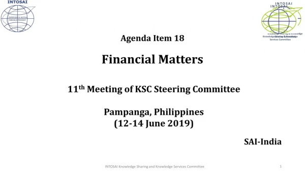 Agenda Item 18 Financial Matters
