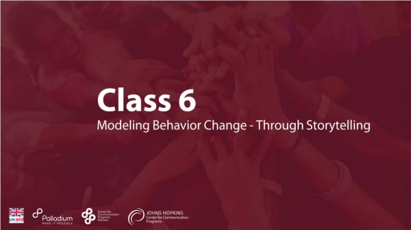 Modeling Behavior Change - Through Storytelling