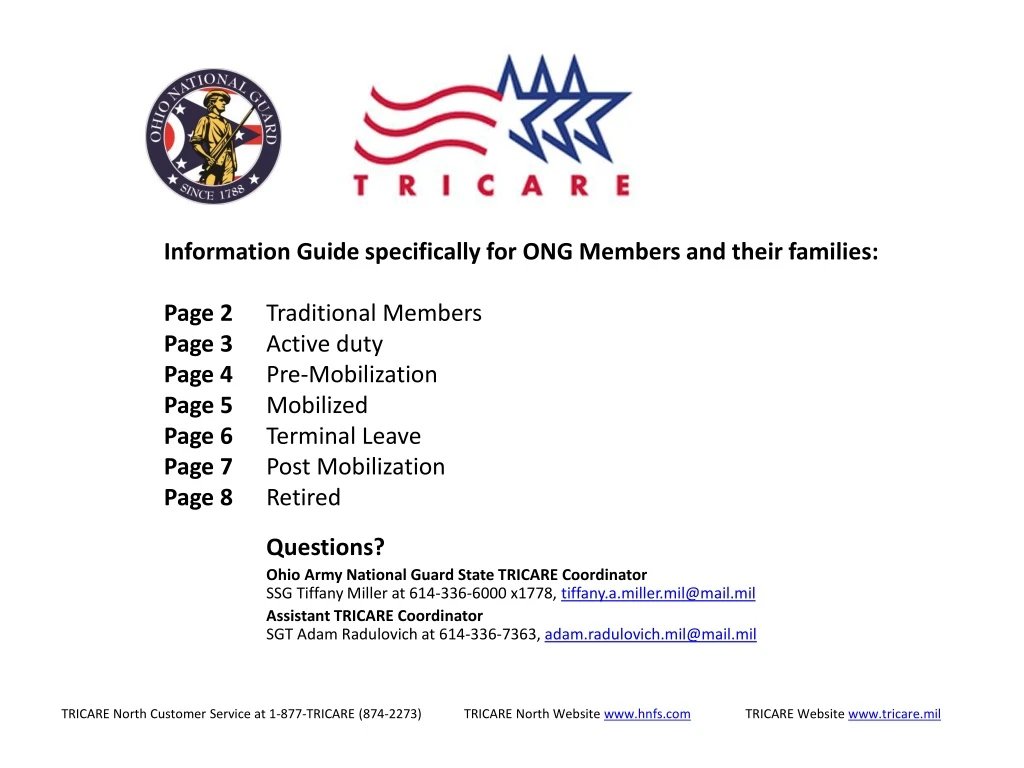 information guide specifically for ong members