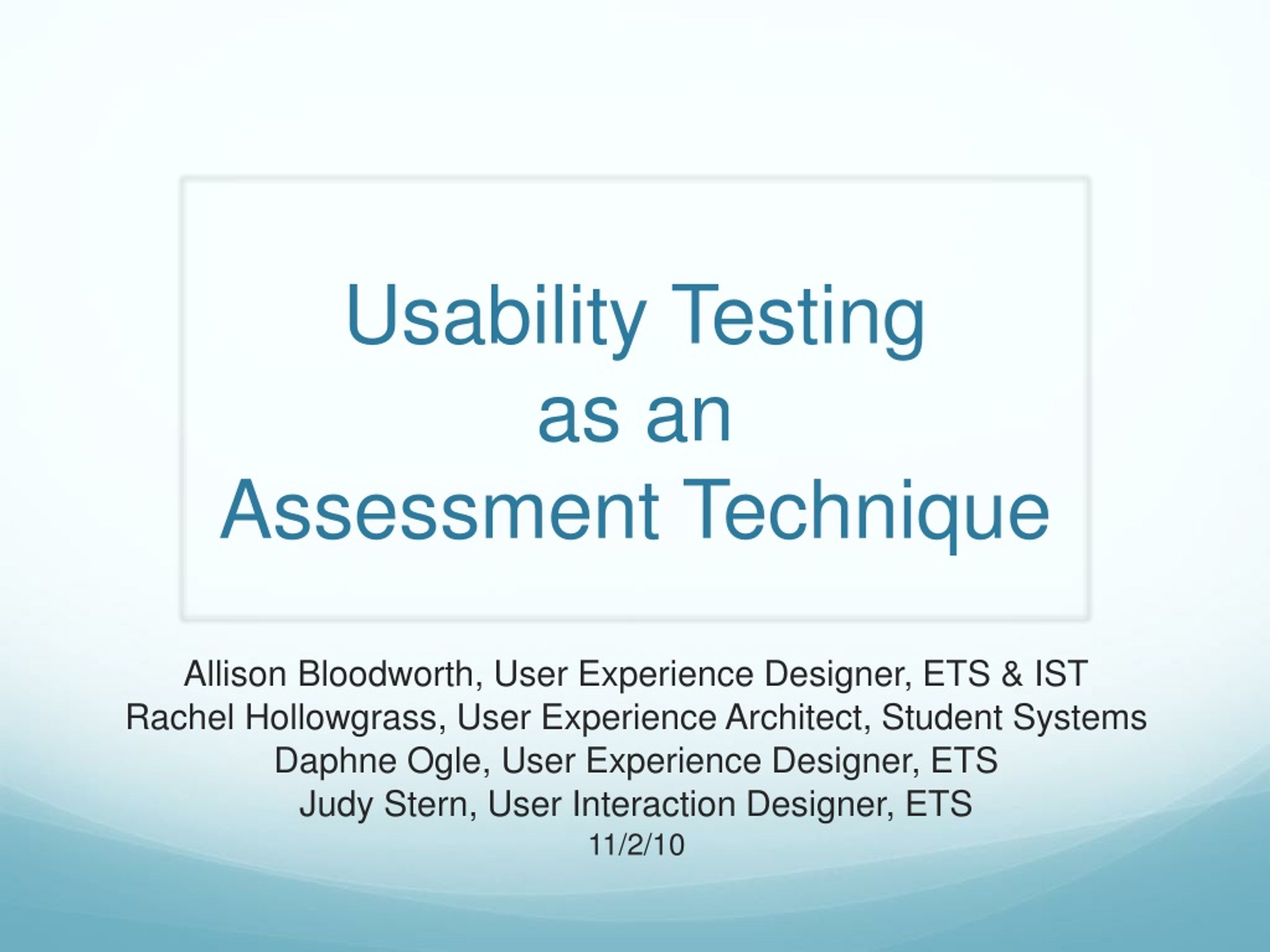 Enhancing User Experience with Usability Testing Techniques - slide 1