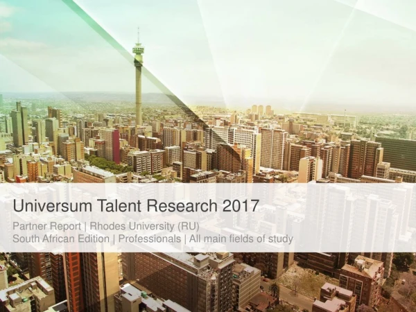 Universum Talent Research 2017