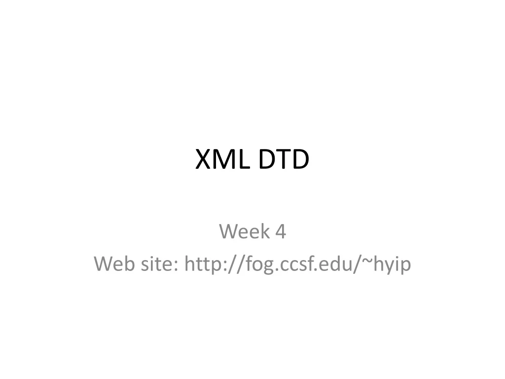 xml dtd