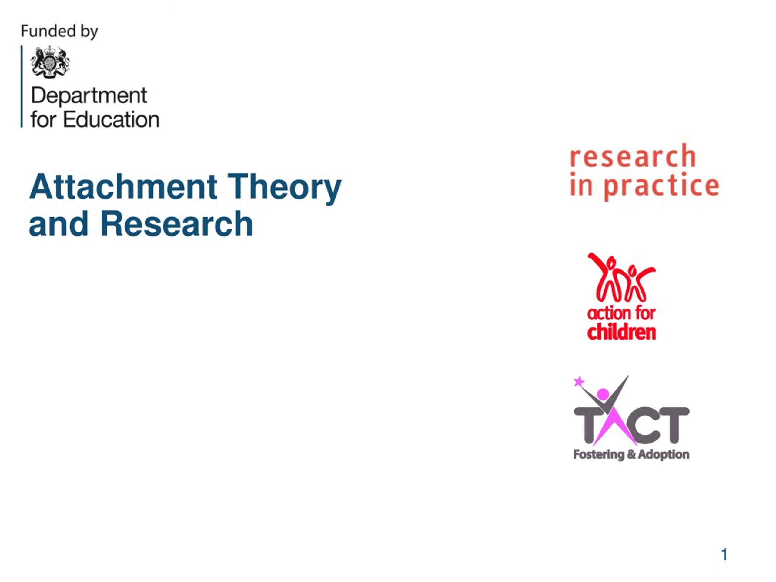 Attachment Theory and Research - slide 1