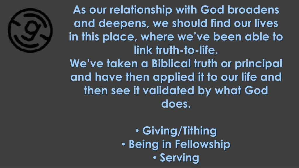 as our relationship with god broadens and deepens