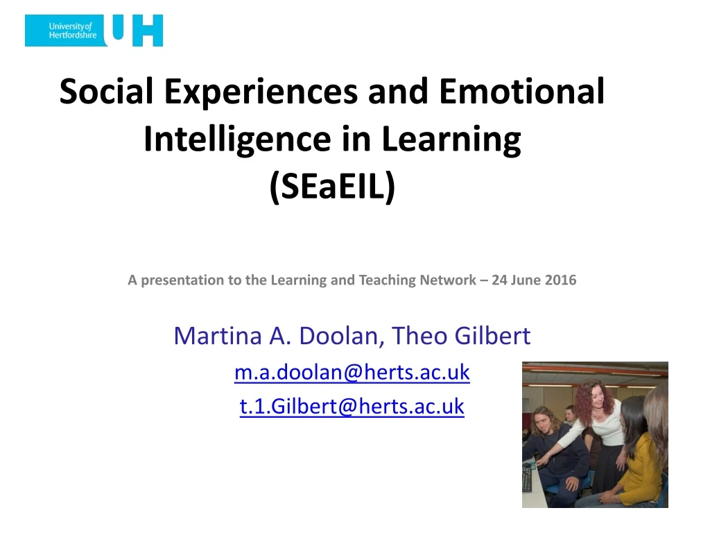 social experiences and emotional intelligence in learning seaeil