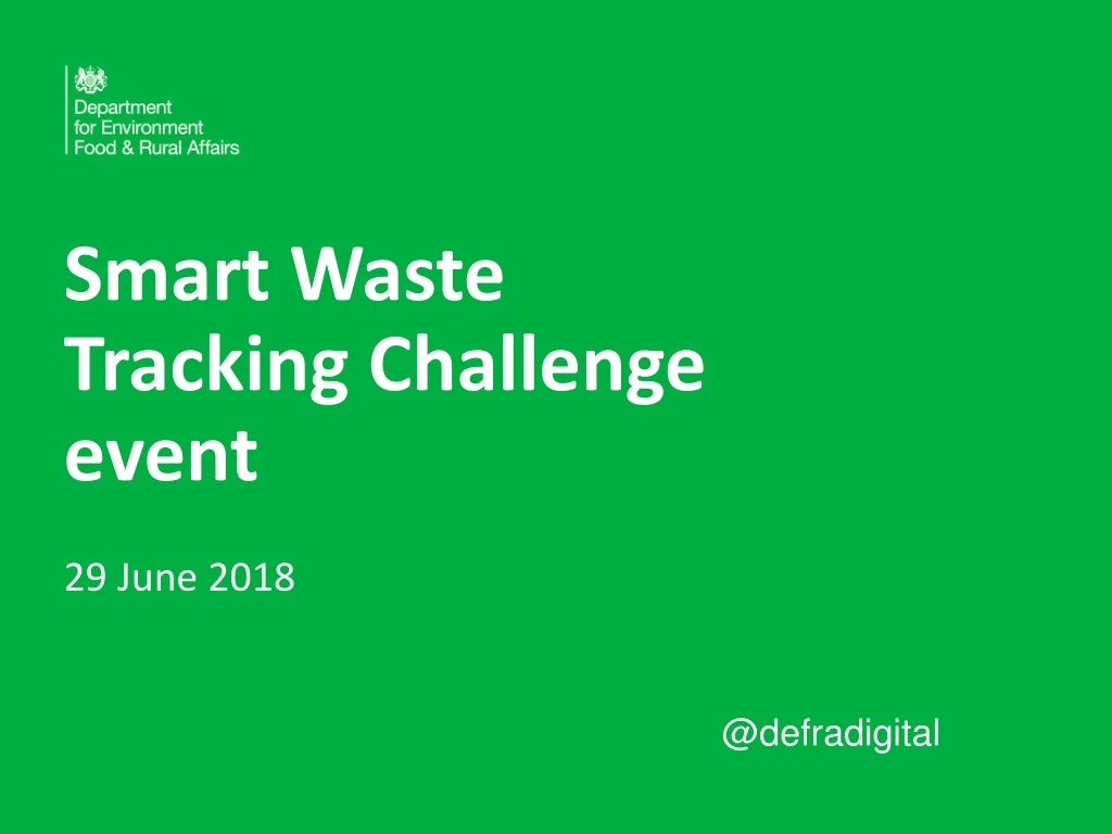 smart waste tracking challenge event