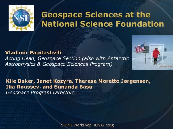 Geospace Sciences at the National Science Foundation