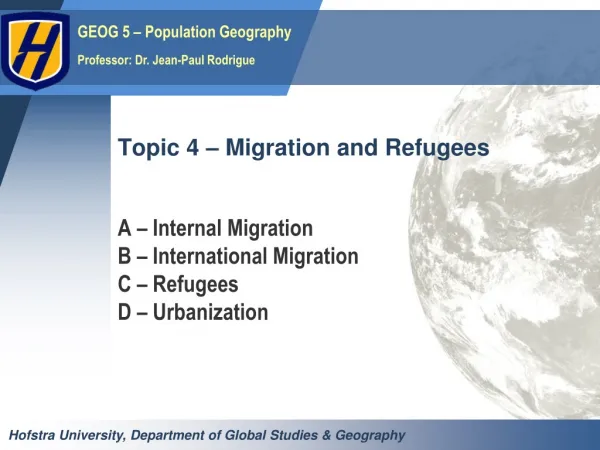Topic 4 – Migration and Refugees