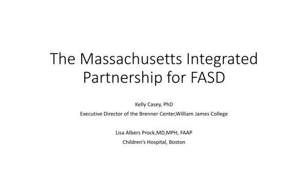 The Massachusetts Integrated Partnership for FASD