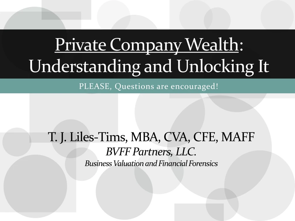 private company wealth understanding and unlocking it