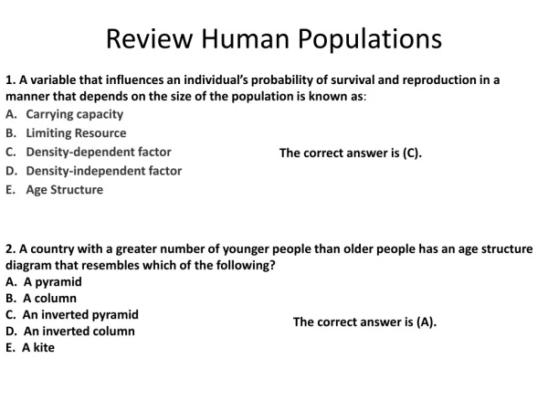 Review Human Populations