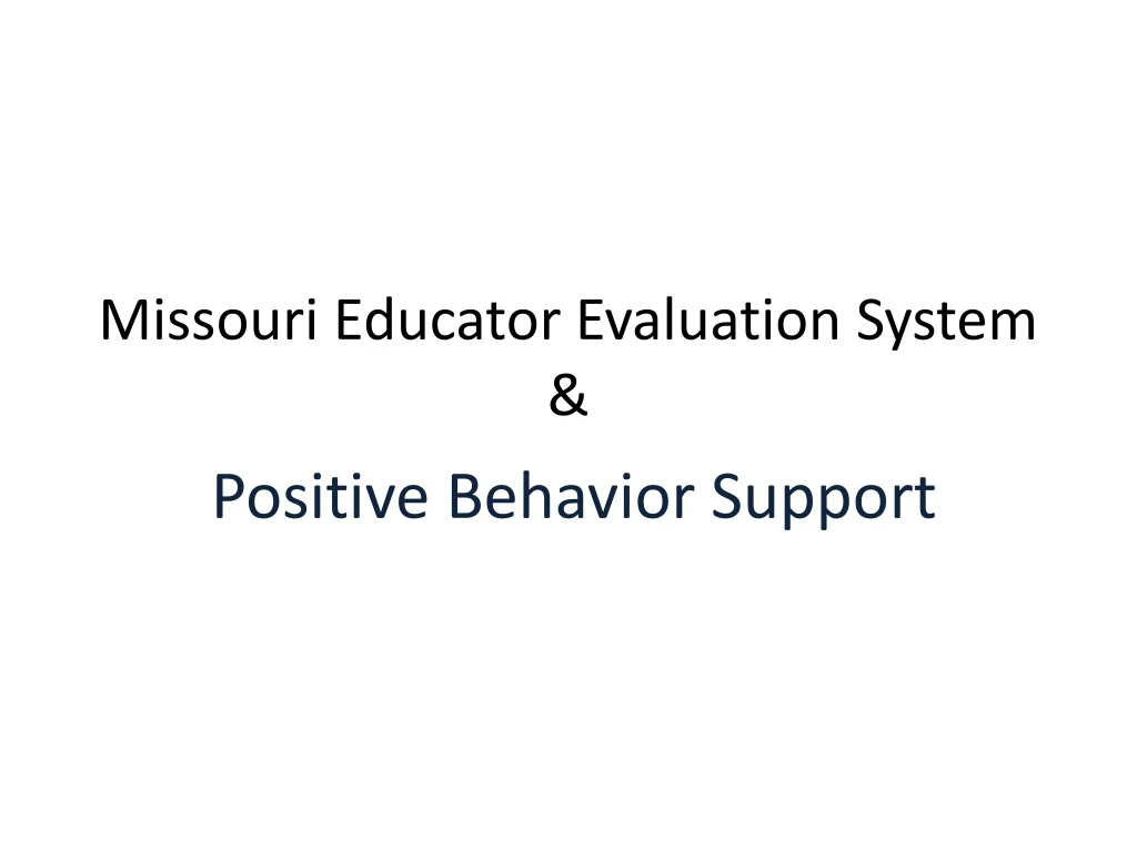 missouri educator evaluation system