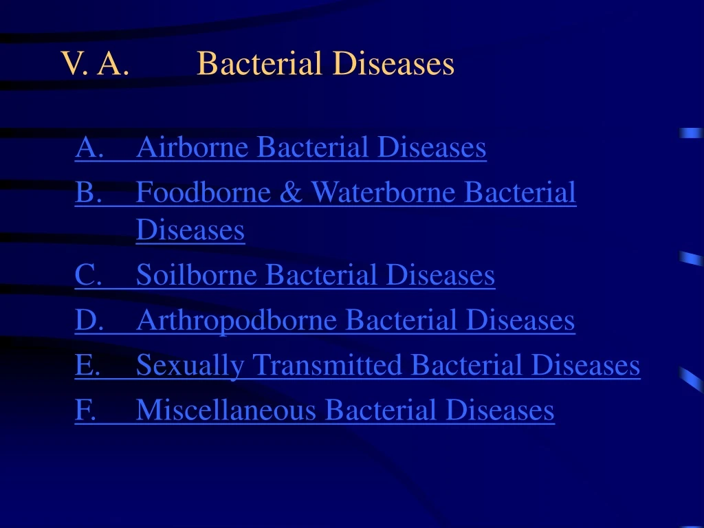 v a bacterial diseases