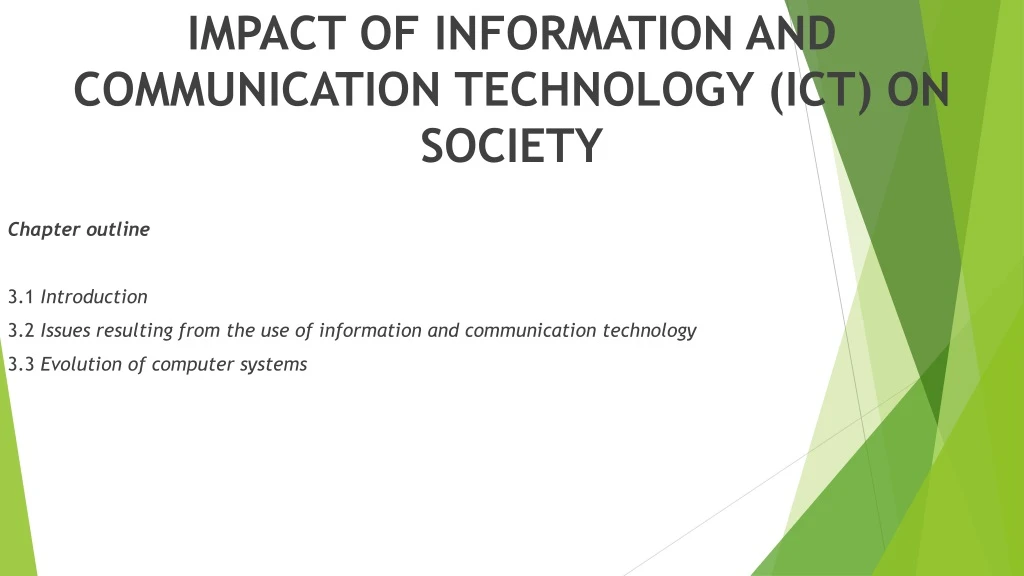 impact of information and communication