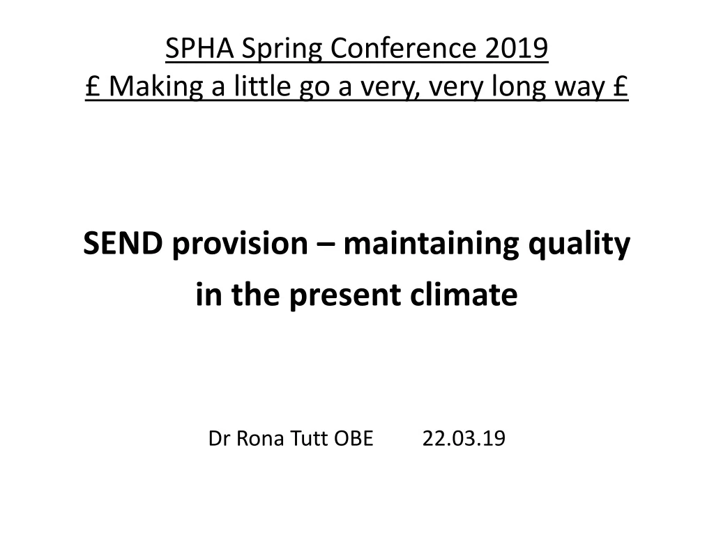 spha spring conference 2019 making a little go a very very long way