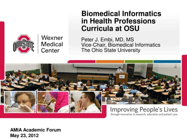 Biomedical Informatics in Health Professions Curricula at OSU