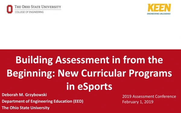 Building Assessment in from the Beginning: New Curricular Programs in eSports