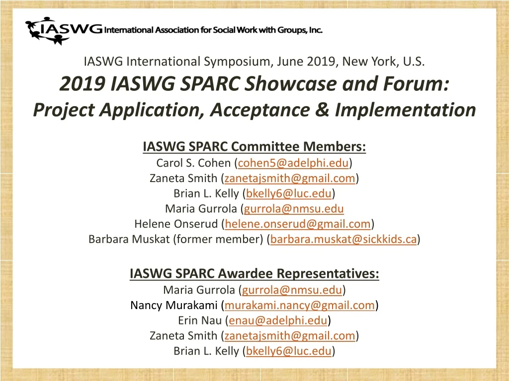 iaswg international symposium june 2019 new york