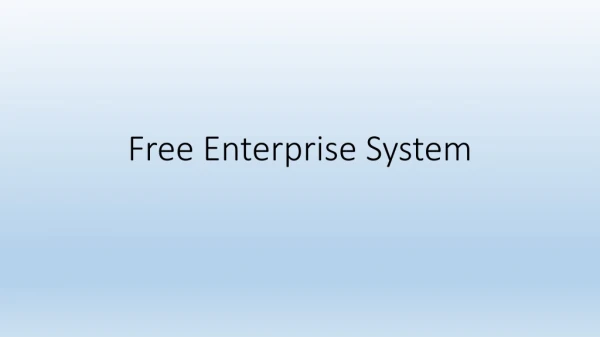 Free Enterprise System