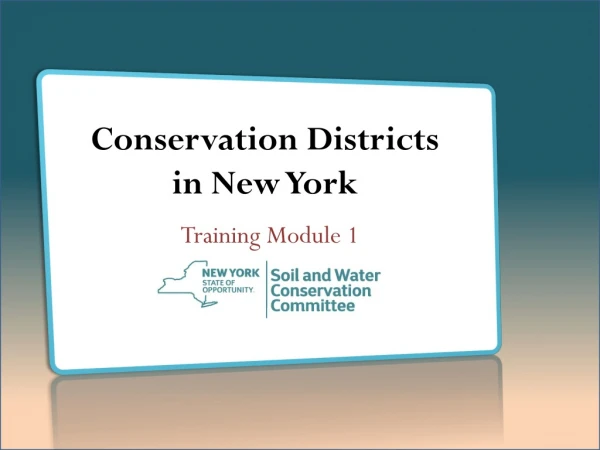 Conservation Districts in New York
