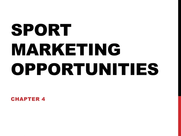 Sport marketing opportunities