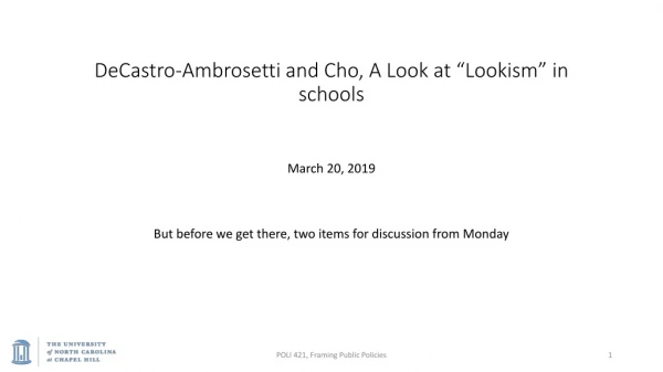 DeCastro-Ambrosetti and Cho, A Look at “Lookism” in schools