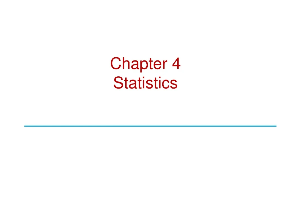 chapter 4 statistics