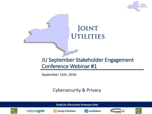JU September Stakeholder Engagement Conference Webinar #1