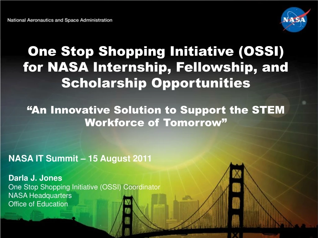 one stop shopping initiative ossi for nasa